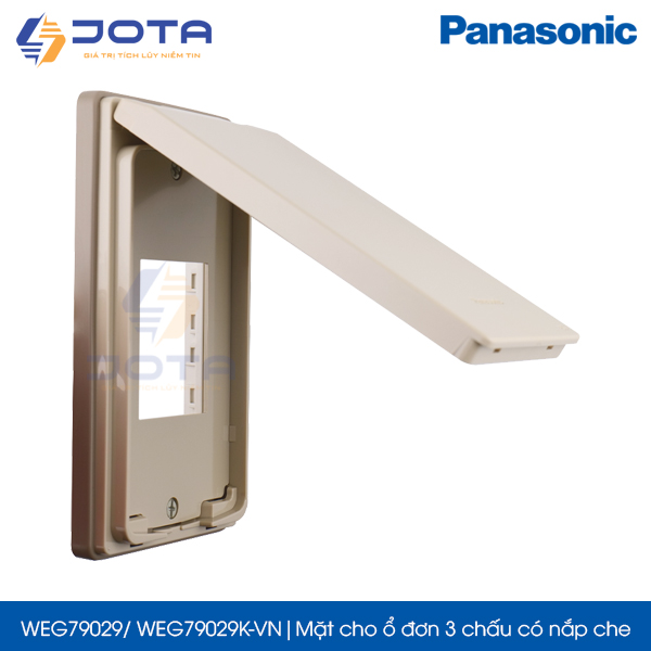 Mặt cho ổ đơn 3 chấu có nắp che mưa Panasonic Wide WEG79029/ WEG79029K-VN