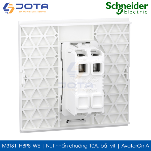 Nút nhấn chuông M3T31_HBPS_WE Schneider AvatarOn A, bắt vít