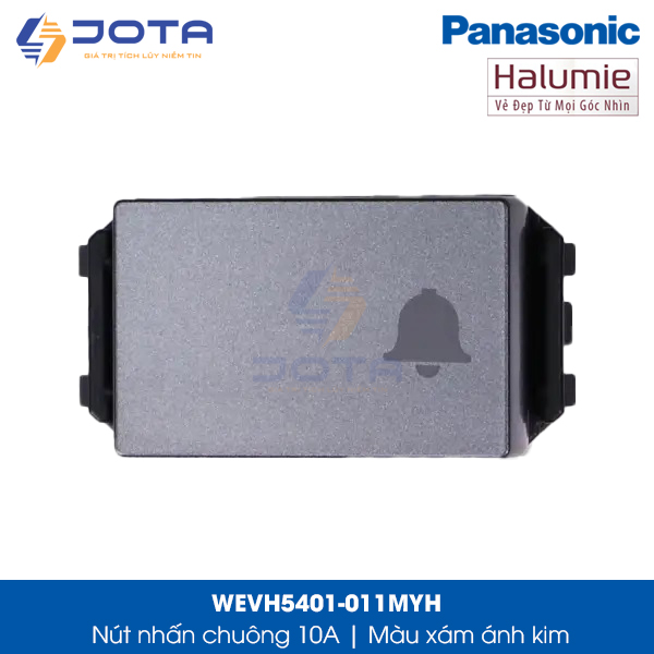 Nút nhấn chuông Panasonic Halumie WEVH5401-011MYH, màu xám ánh kim