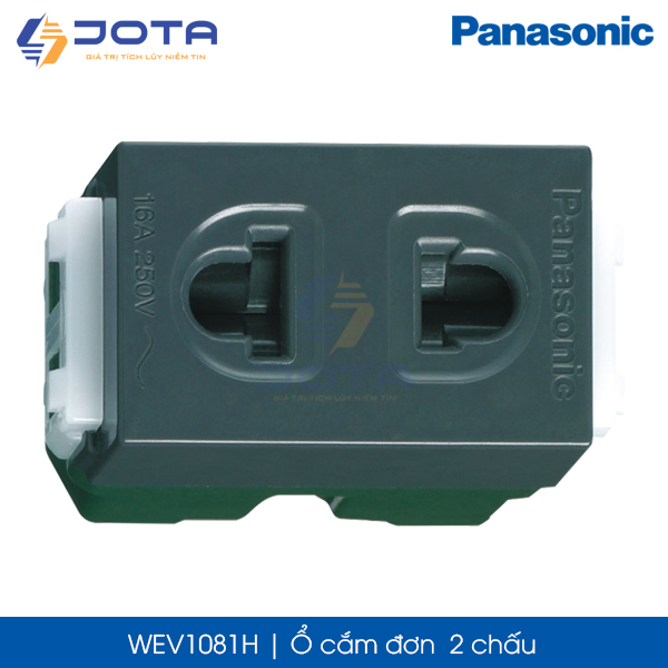 Ổ cắm đơn 2 chấu Panasonic Wide WEV1081-7H