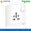 Ổ cắm đơn đa năng có công tắc E8315TS_WE_G19 AvatarOn Schneider, màu trắng