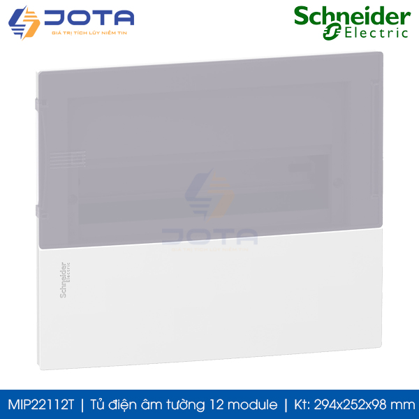 Tủ điện âm tường 12 module Schneider MIP22112T, cửa mờ