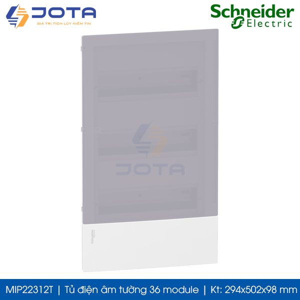 Tủ điện âm tường 36 module Schneider MIP22312T, cửa mờ