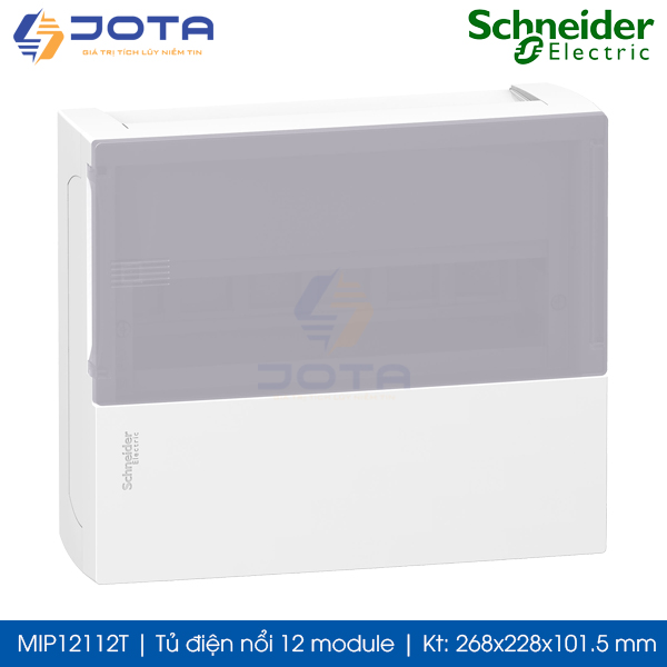 Tủ điện nổi 12 module Schneider MIP12112T, cửa mờ